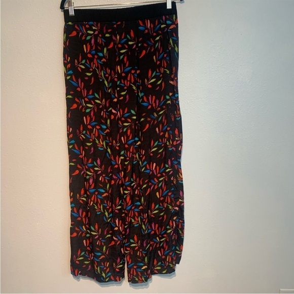 Anthropologie Blnk Delos Wide Leg Pant Black Colorful Pockets Sz XS - Picture 7 of 10